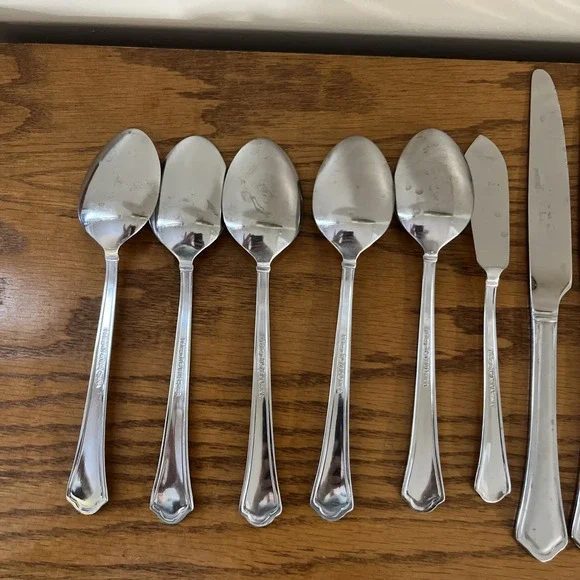 Pfaltzgraff 18/0 Stainless Silverware - CAPRI FROST - Flatware 24 Piece Set - Picture 6 of 10